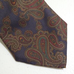 Traditional Briar Apparel Mens Silk Tie Paisley Navy 3.5" x 58"
